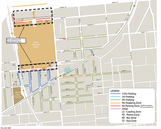 Royal Adelaide Show event parking extent