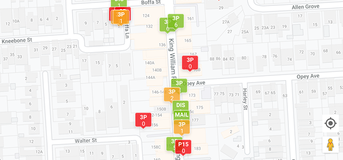 Smart Parking App screen King William Road