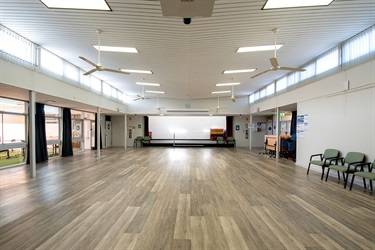 Unley Community Centre Main Hall looking east towards the stage