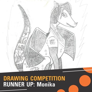 Pencil drawing of dragon by Monkia
