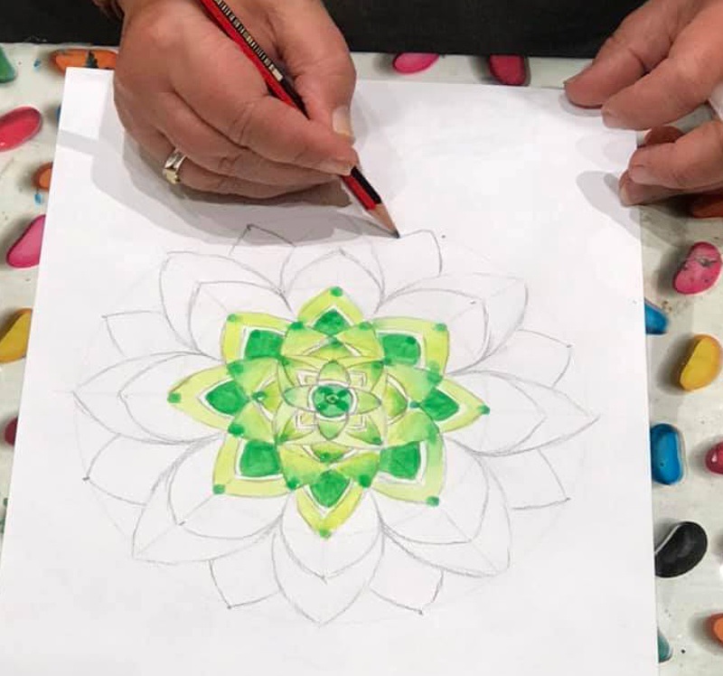 drawing a mandala