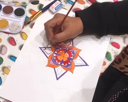 Drawing a mandala