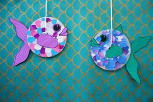 Recycled CD fish