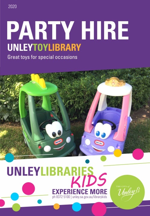 Unley Toy Library Party Hire brochure 2020