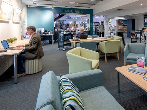 Unley Library Readers Lounge area