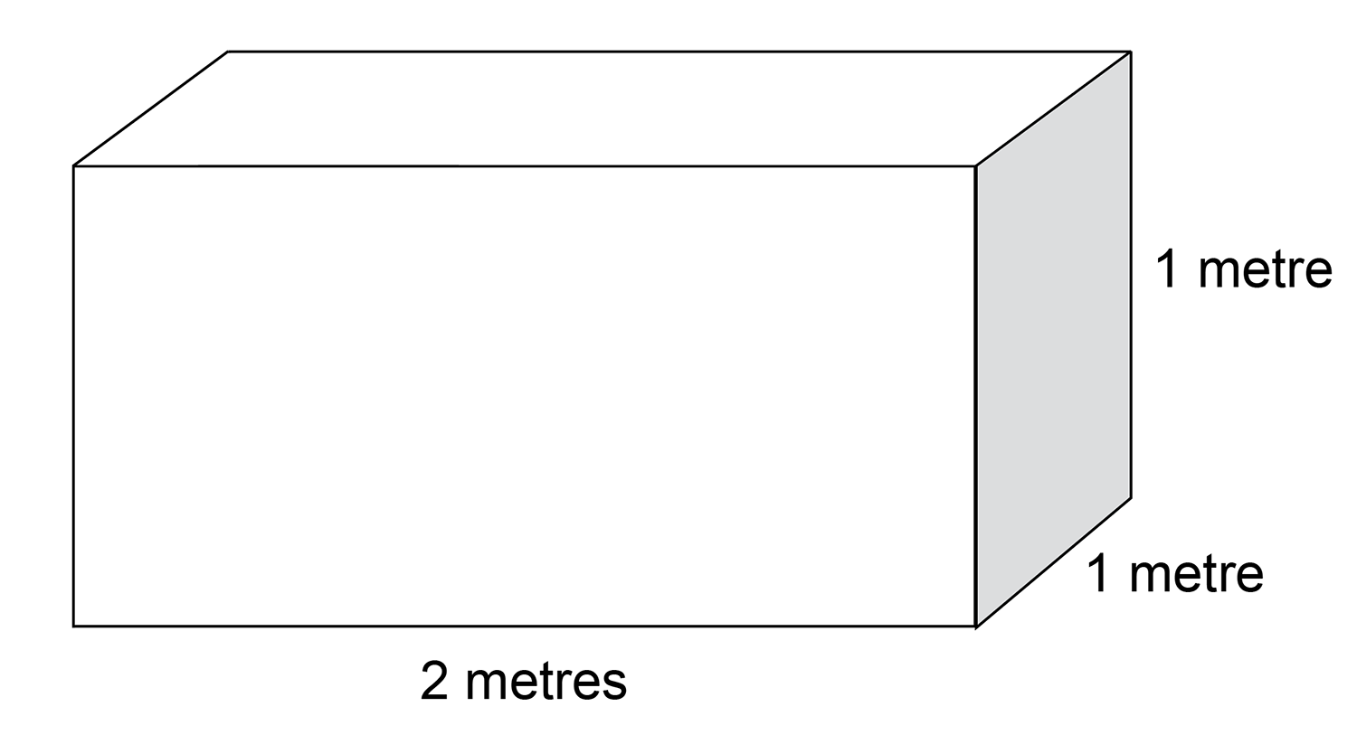 2m x 1m cubic hard waste diagram
