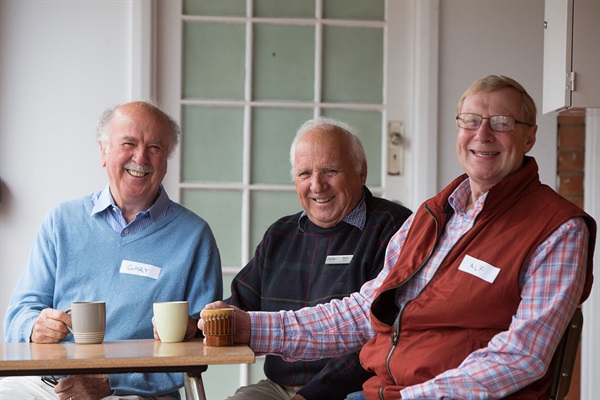 Residents enjoying coffee at Buddies