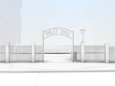 Unley Oval Fence Frederick Street Archway