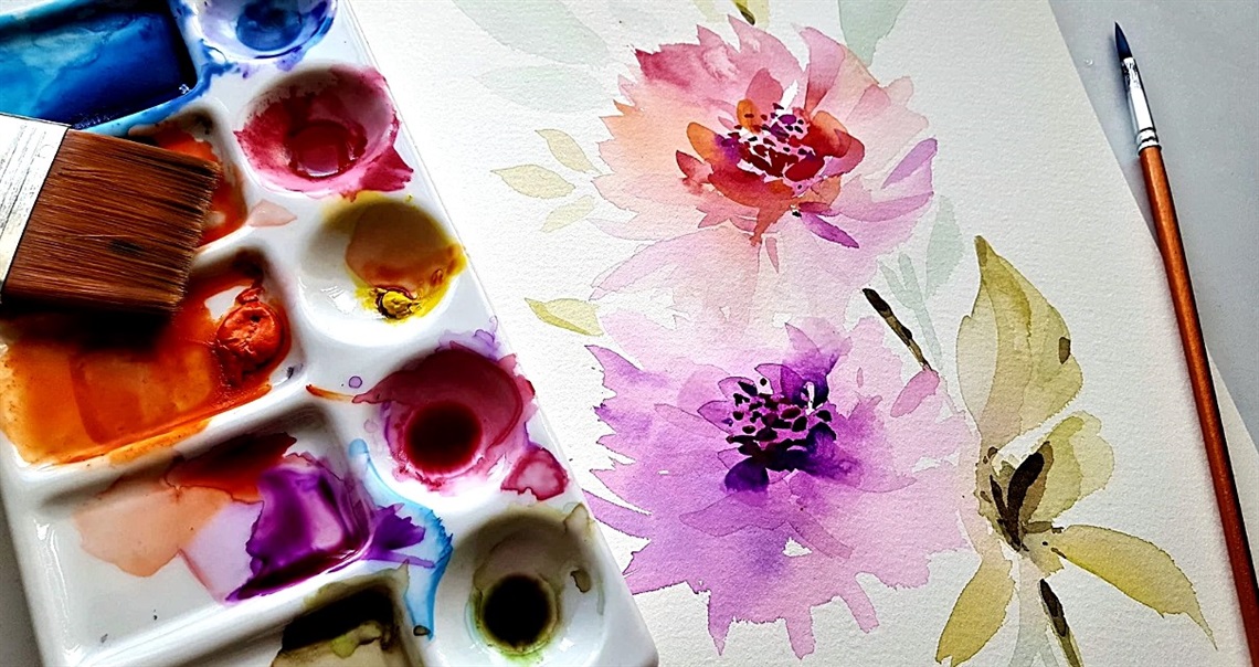 Eksa Patidar Floral painting workshop