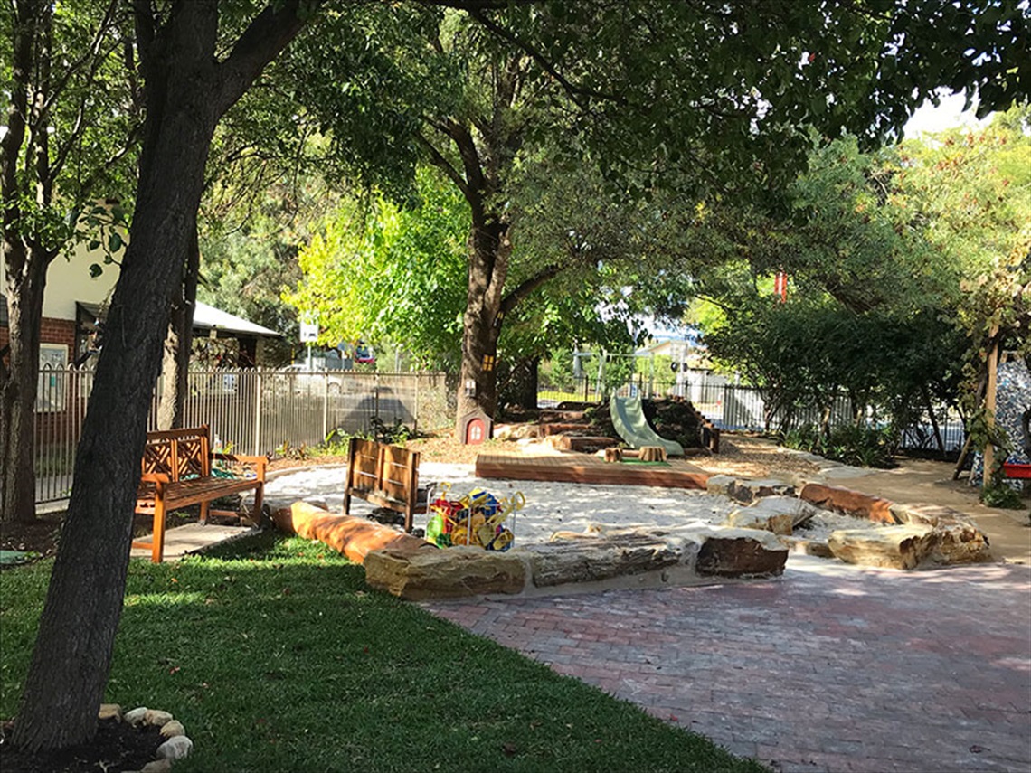 child centre playground with sandpit