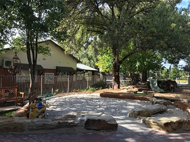 Garden play space area