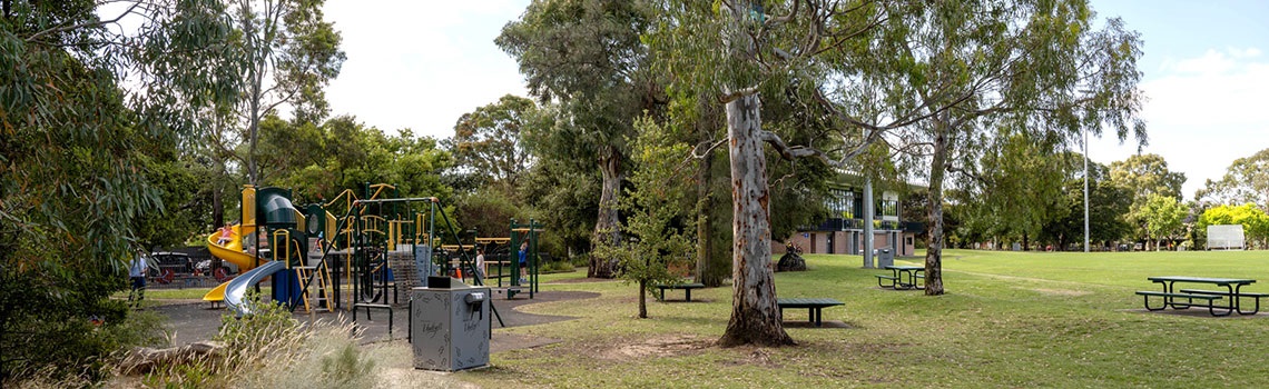 Goodwood Oval playground and grandstand