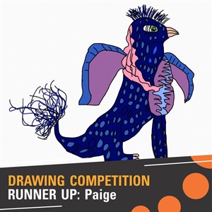 Digital illustration of dragon by Paige