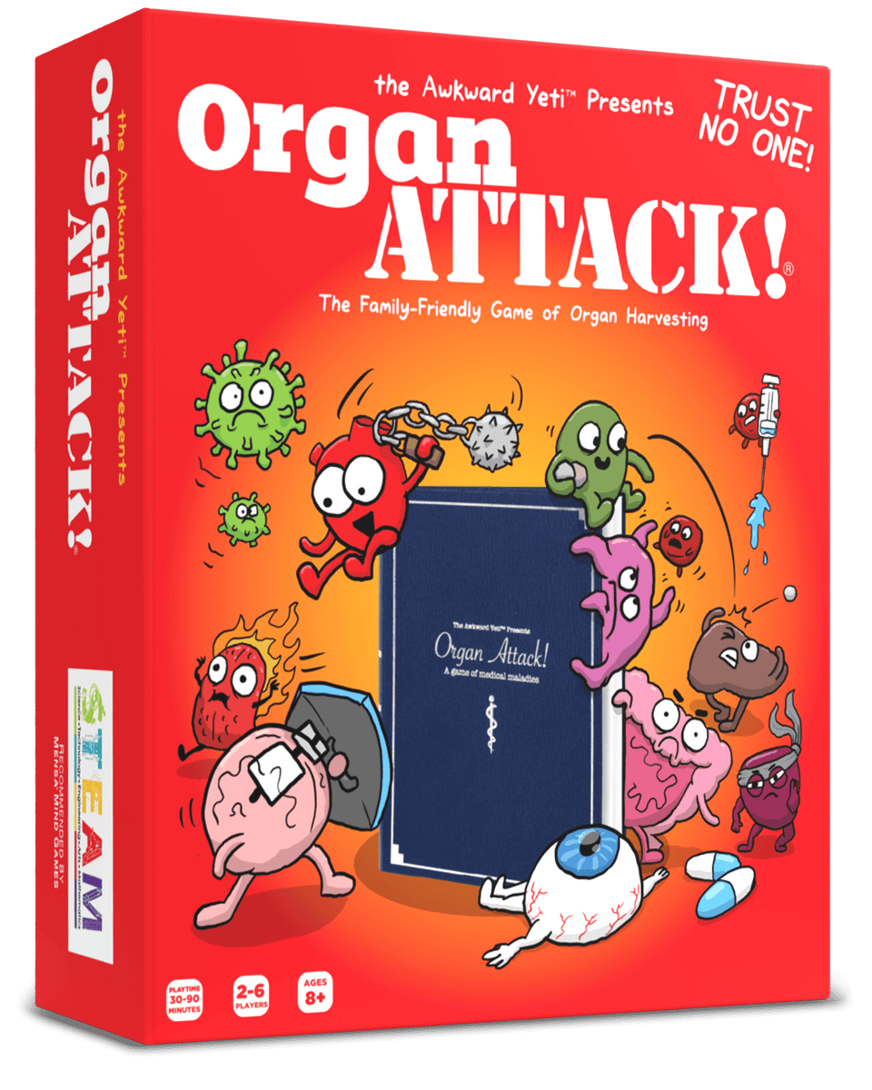 Board game box organ attack