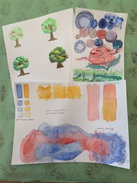 watercolour experiment paintings