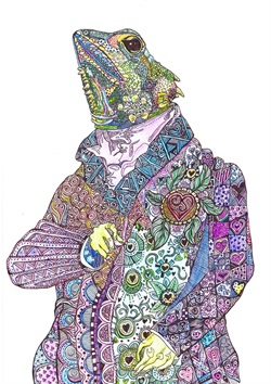 anthropomorphic lizard art