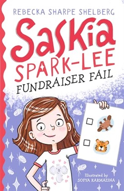 young girl holding up a poster with animals on it