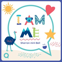 the book's title is in a speech bubble, with a sun, heart, star, and emu around it