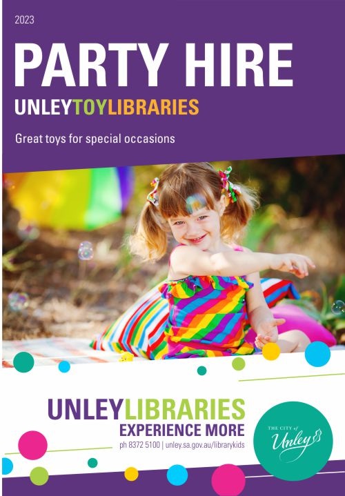 Unley toy Libraries party Hire brochure