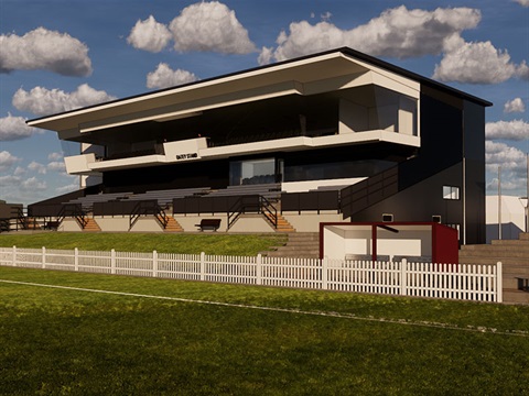 Unley Oval Oatey Stand upgrade illustration
