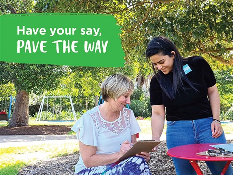 Liveability Census woman completing survey on clip board