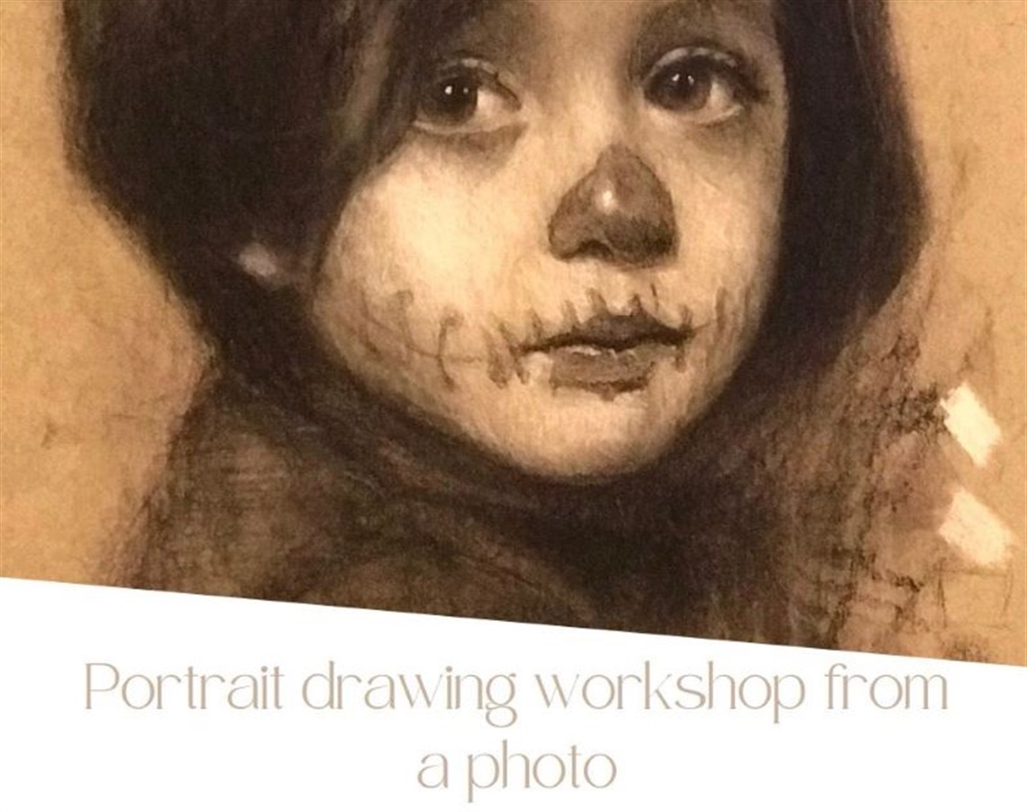 Ignacio Rojas portrait drawing workshop from a photo